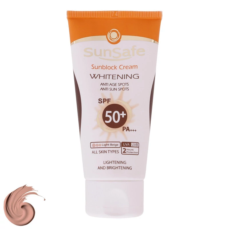 کرم ضد آفتاب رنگی سان سیف SPF 50 مدل 002 مناسب برای انواع پوست حجم 50 میلی لیترمدل 1