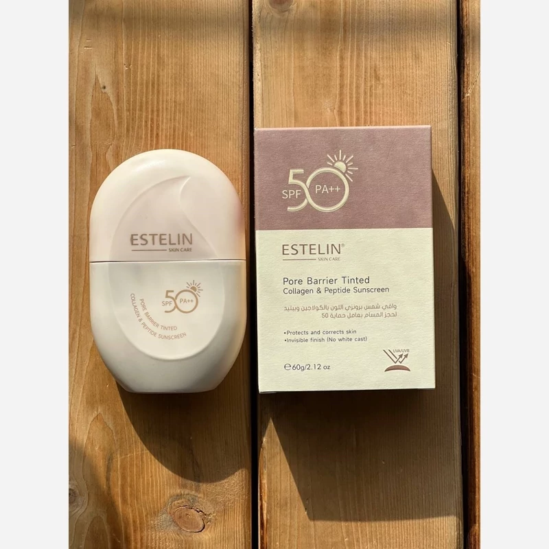 کرم ضدآفتاب رنگی کلاژن و پپتاید استلین وزن 60 گرم حاوی کلاژن + پپتیدهای قوی برای محافظت و اصلاح پوست