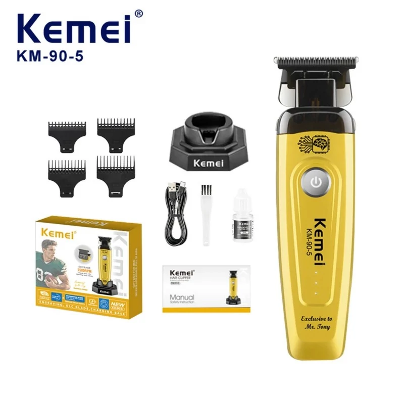 ماشین اصلاح موی سر و صورت شارژی کیمی مدل km-90-5 - طلایی