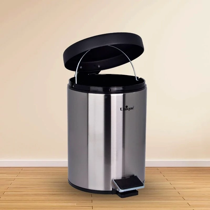 سطل زباله استیل 5 لیتری یونیک کد 4310