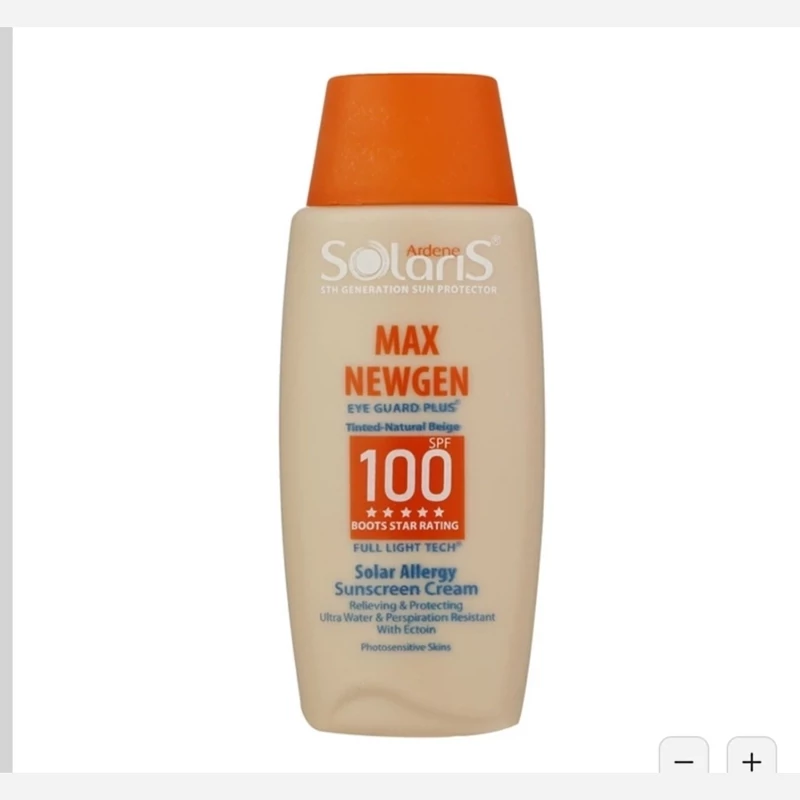 کرم ضد آفتاب مکس نیوژن SPF100 بژ طبیعی آردن سولاریس Max Newgen Sunscreen Cream SPF100 Ardene Solaris