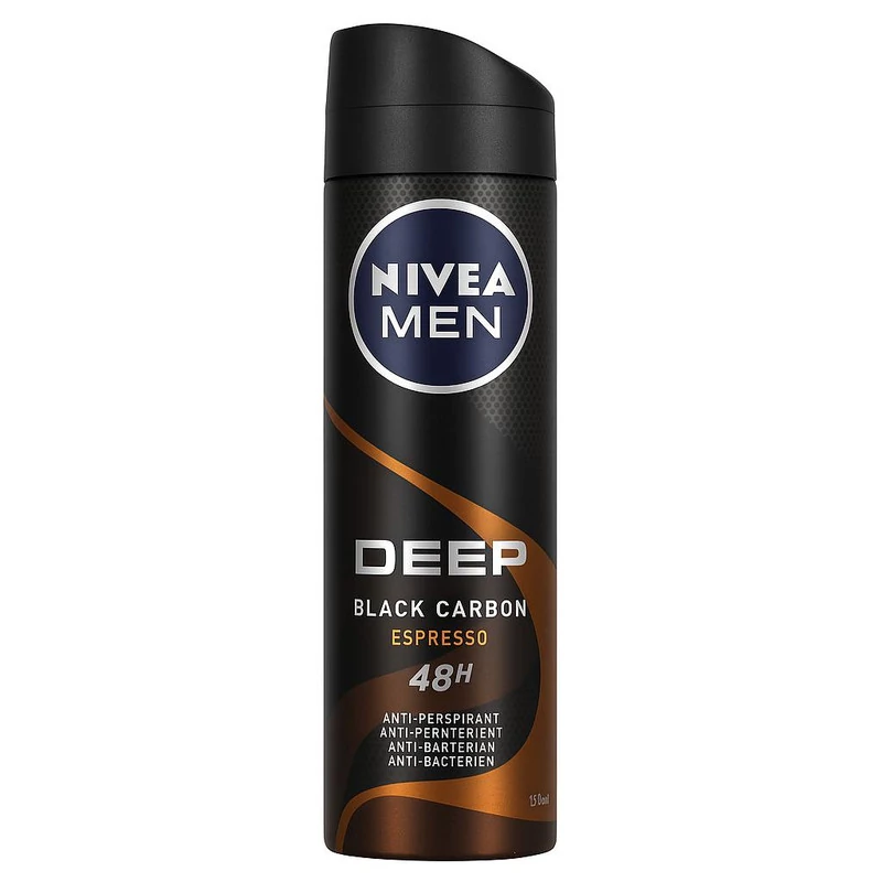 اسپری ضد تعریق مردانه 48 ساعته نیوا مدل Deep Black Carbon Espresso حجم 150 میل