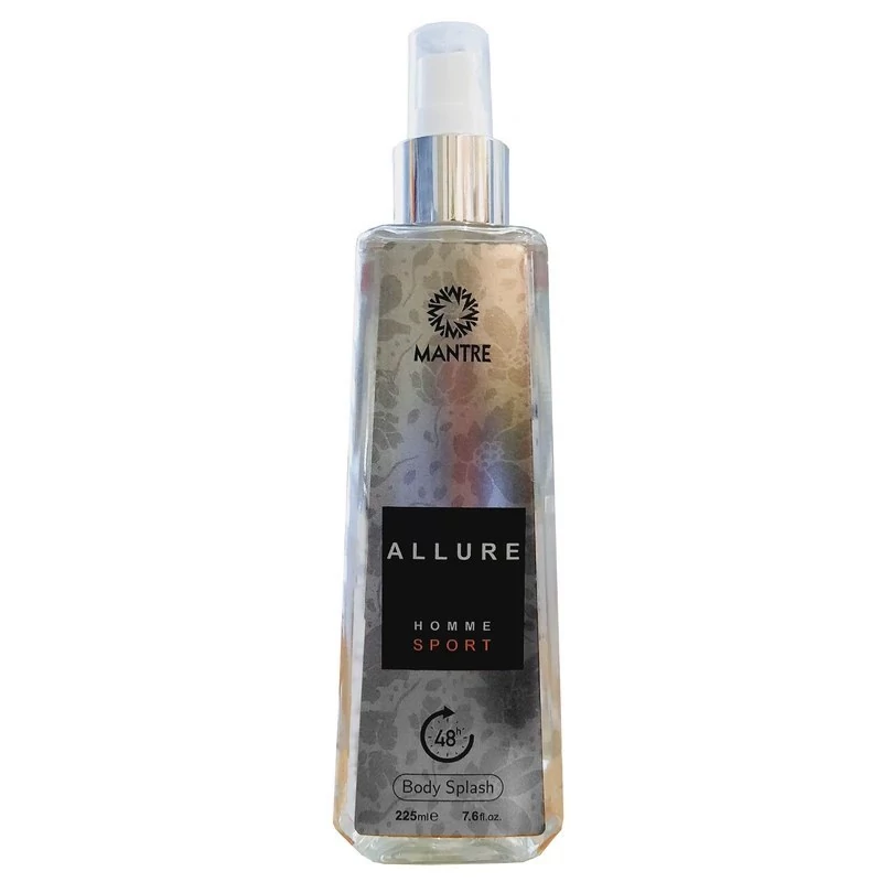 بادی اسپلش مردانه مانتره رایحه الور هوم اسپرت شانل | MANTRE Body Splash CHANEL Allure Homme Sport