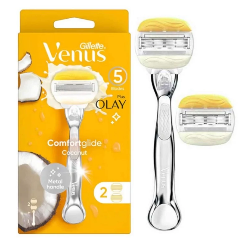 تیغ یدک ژیلت ونوس اولای 5 لبه 4 عددی Gillette Venus Olay