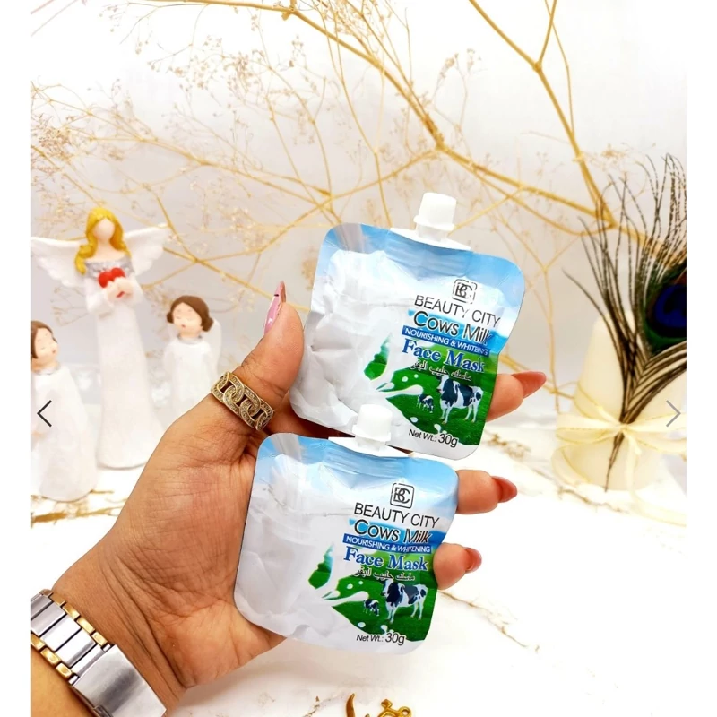 ماسک ساندیسی سفید کننده و لایه بردار قوی شیر گاو بیوتی سیتی BEAUTY City کد ZR028