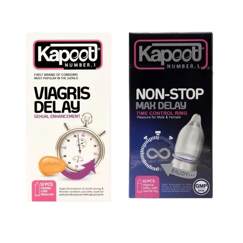 کاندوم تاخیری ویاگرا کاپوت KAPOOT Viagris Delay بسته 12 عددی