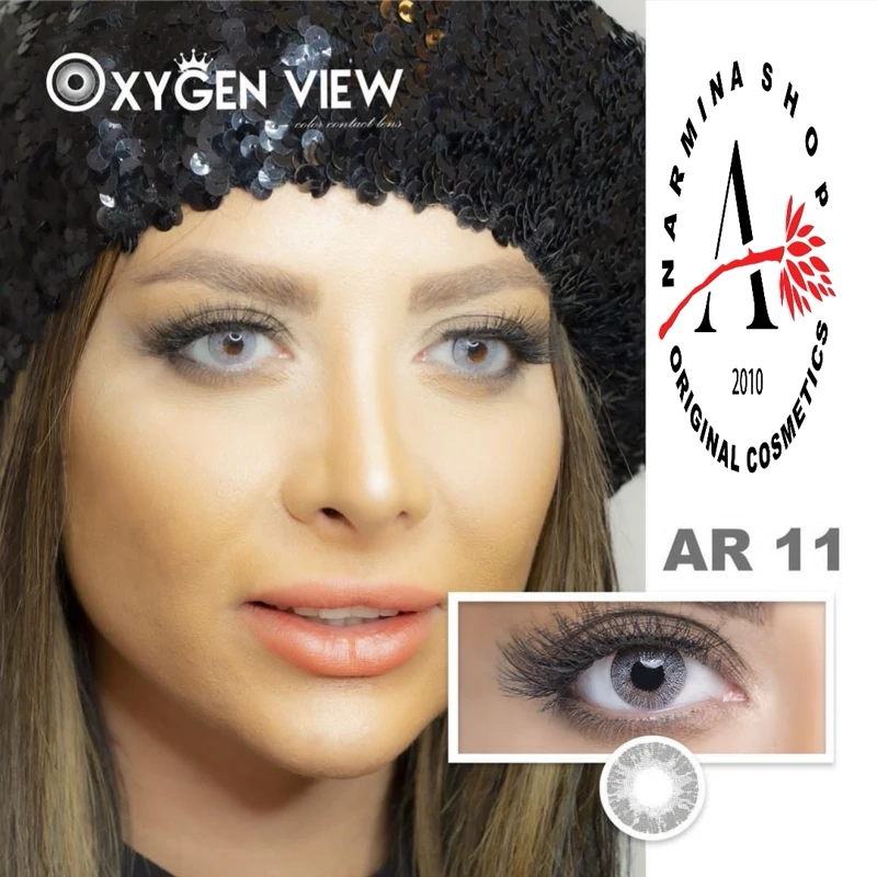 لنز چشم کره ای یک ساله اکسیژن ویو شماره AR11 آرایشی لیان