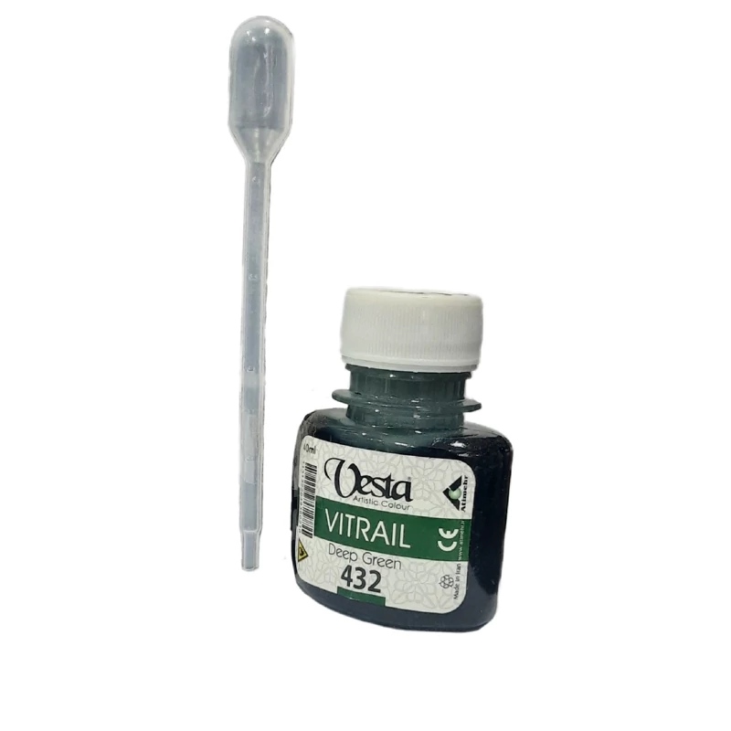 رنگ ویترای 40 میل سبز Deep Green کد 432 Vesta وستا Vesta