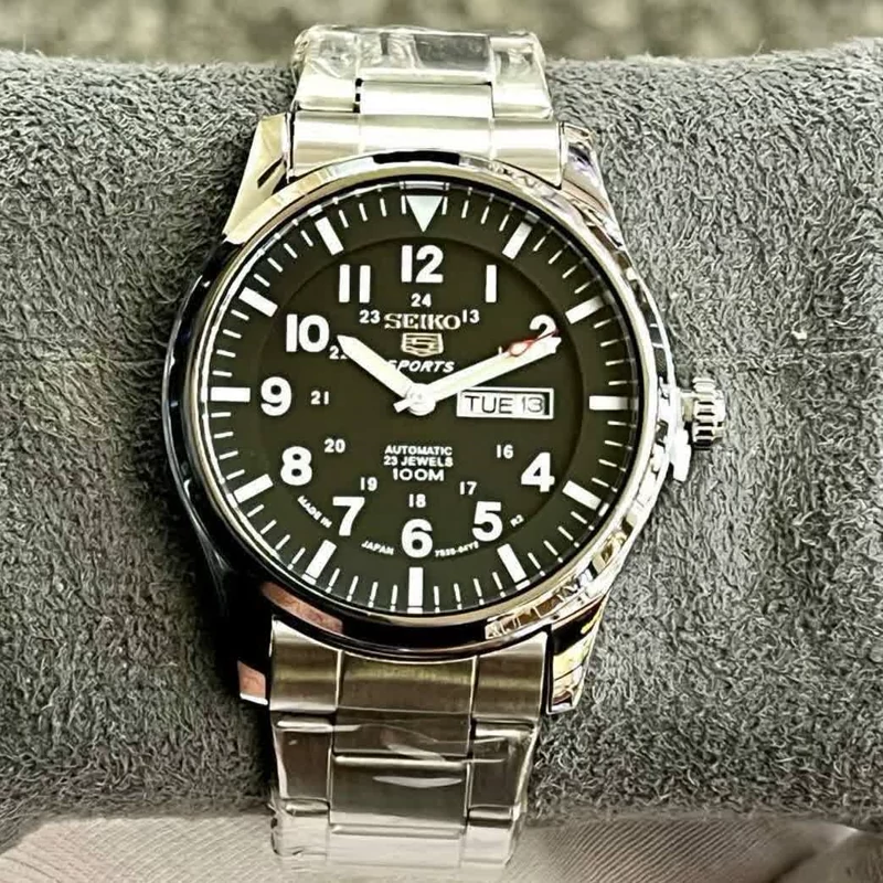 ساعت مچی مردانه سیکو مدل SEIKO 5 صفحه سبز