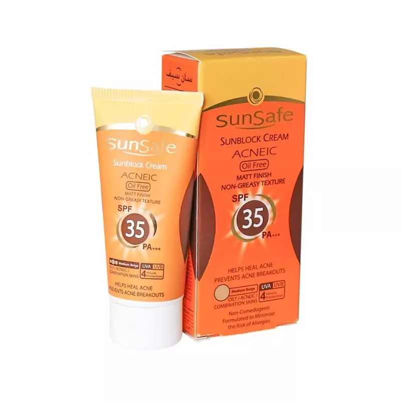 کرم ضدآفتاب فاقد چربی SPF50 سان سیف