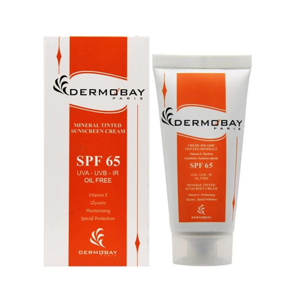 کرم ضد آفتاب فاقد چربی رنگی مینرال درموبای SPF65