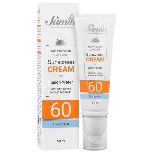کرم ضد آفتاب فیوژن واتر پوست چرب SPF60 ثمین حجم 50ml