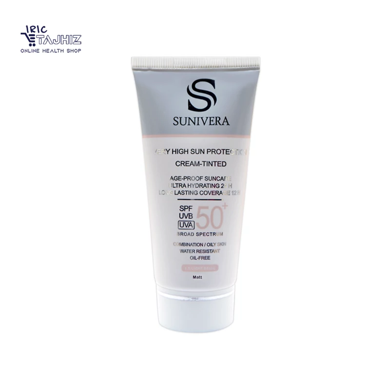 کرم ضد آفتاب رنگی پوست چرب سانیورا SPF 50 SUNIVERA (بژ روشن مدل 01)
