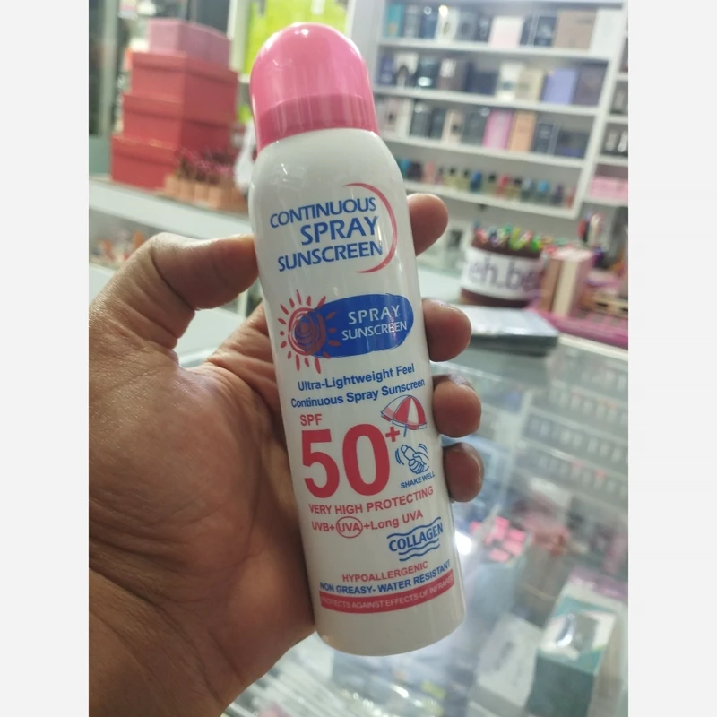 اسپری ضد افتاب وکالی با spf مختلف حجم 230 میل مناسب صورت و بدن محافظت عالی، اورجینال 