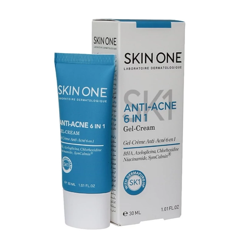 ژل کرم ضدجوش 6 در1 اسکین وان 30 میلی لیتر Anti Acne 6 IN 1 Gel Cream Skin One