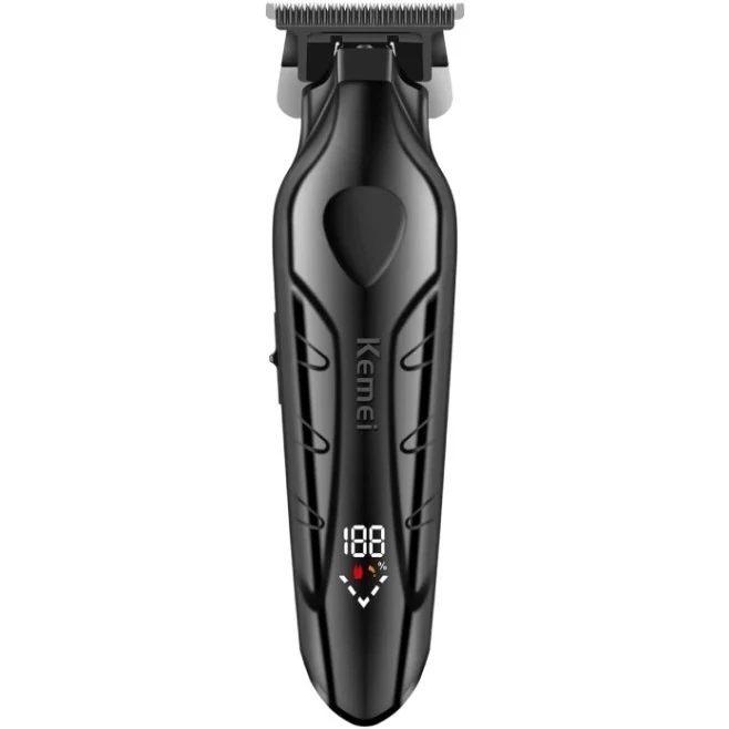 ماشین اصلاح موی سر و صورت کیمی مدل KM-2269 با تیغه کربن استیل، موتور 7000 دور در دقیقه، باتری 2000 میلیآمپر ساعت، نما...