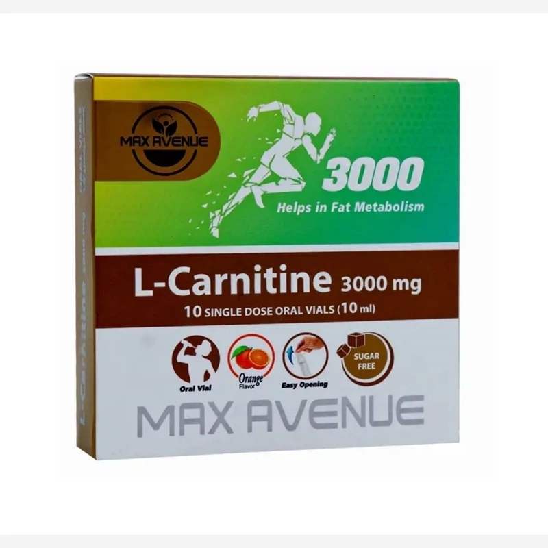 ویال ال کارنیتین 3000 میلی گرم مکس اونیو 10 عدد