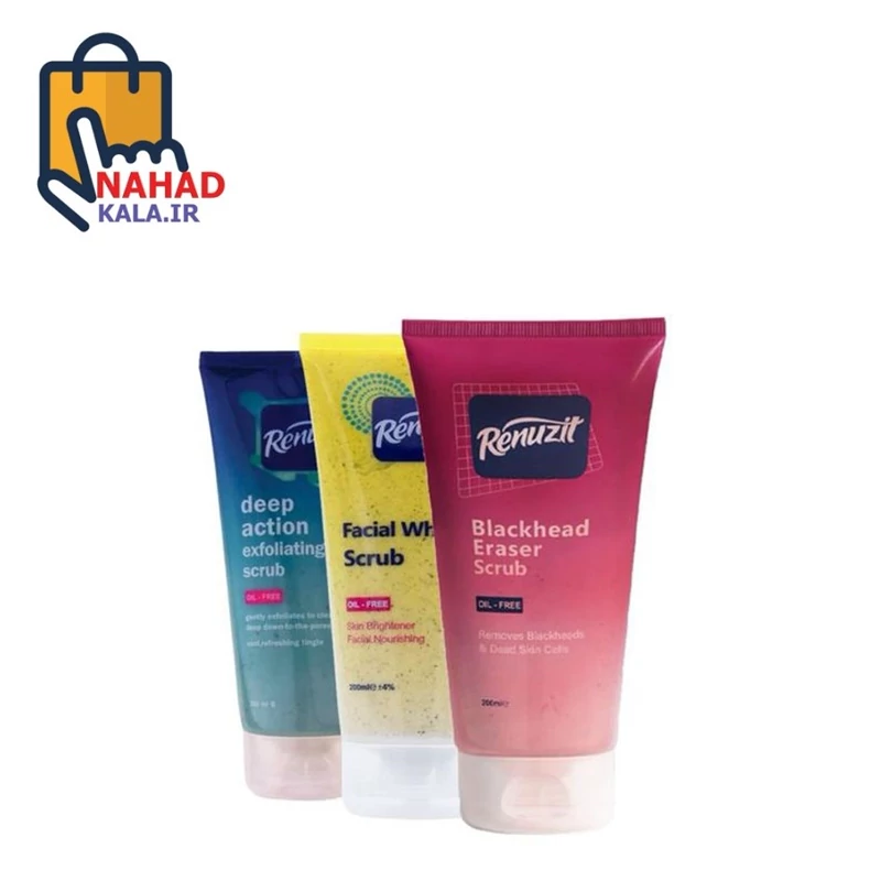 اسکراپ و لایه بردار قوی رینوزیت سفید کننده و ضد خوش و رفع جوش سرسیاه و و رفع تیرگی درانواع مدل و حاوی ویتامین رفع لک