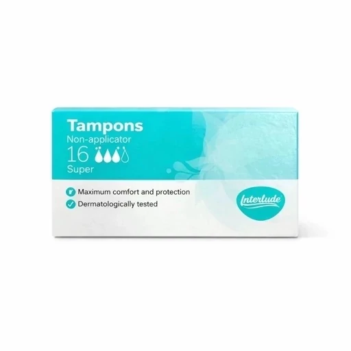 تامپون Tampons Super اصلی اندازه متوسط بسته 16 عددی