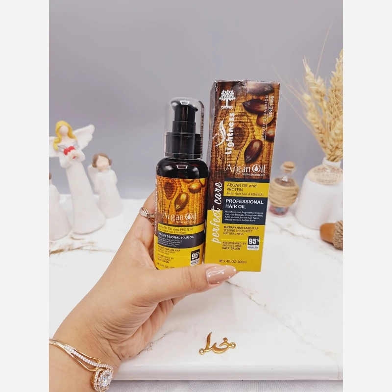 روغن آرگان لایتنس شیشه ای بدون سولفات حجم 100 میل 