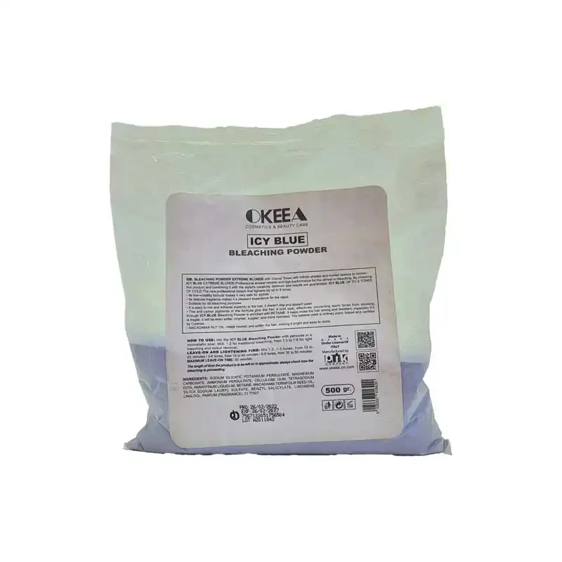 پودر دکلره 500گرمی آیسی بلو اکیا | OKEEA IcyBlue Bleach Powder