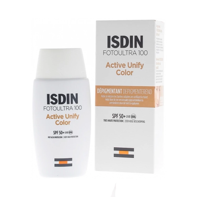 کرم ضد آفتاب ضد لک مدل اکتیو یونیفای ایزدین رنگی Active Unify Color حجم 50 میلجدید