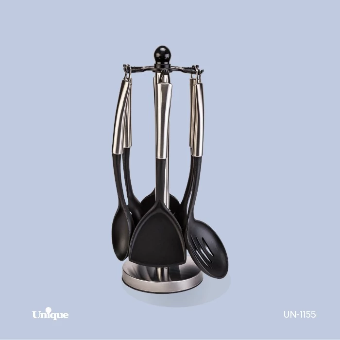 ست کفگیر و ملاقه دسته استیل یونیک کد UN-1155 (پس کرایه)