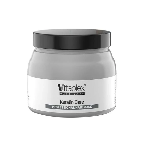 ماسک موی تقویتکننده و ترمیمکننده ویتاپلکس مدل Keratin Care حجم 500ml مناسب موهای کراتین شده با ترکیبات بدون سولفات