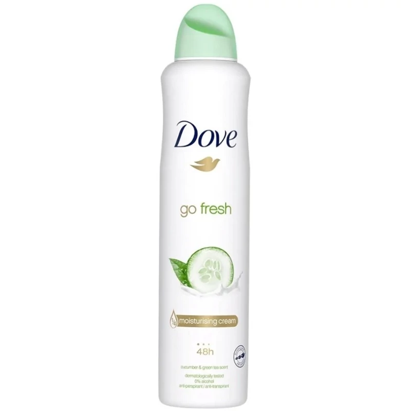 اسپری ضد تعریق زنانه داو Dove مدل cucumber and green tea حجم 250 میل