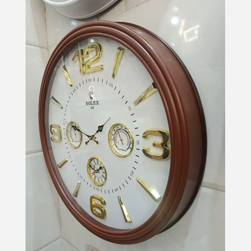 ساعت دیواری 60 سانت دارای دماسنج و رطوبت سنج