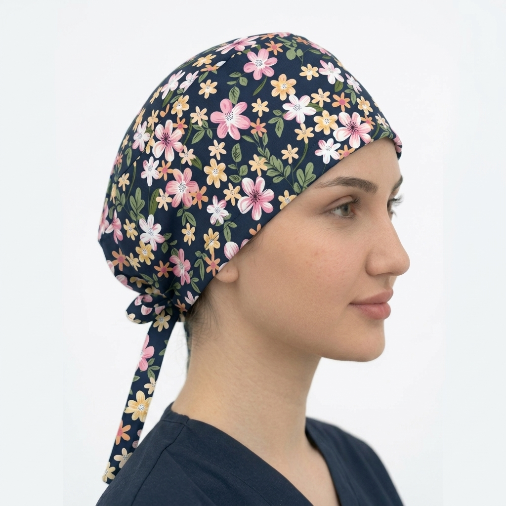 کلاه جراحی لاکرا طرح شکوفه