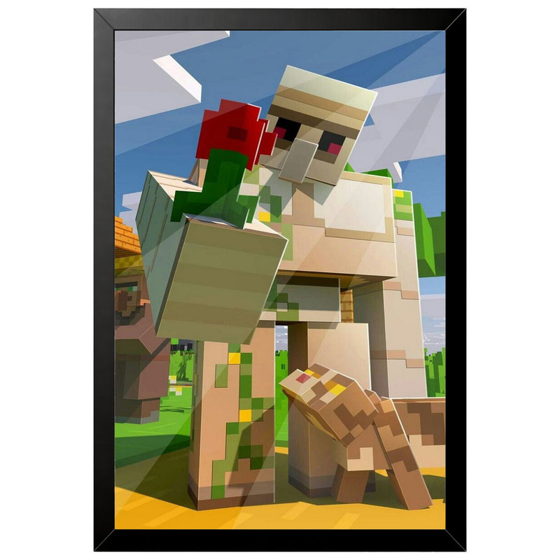تابلو بکلیت طرح گیمینگ ماینکرفت Minecraft مدل B-po2194 فریم مشکی ارسال فوری مدل 1