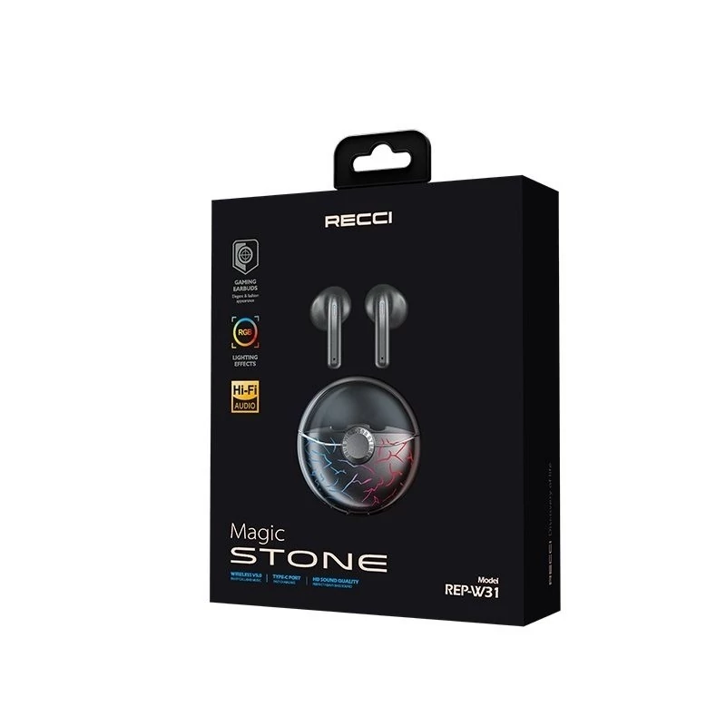 هندزفری بلوتوثی رسی مدل W31 ایرپاد رسی Recci REP-W31 bluetooth Earbuds