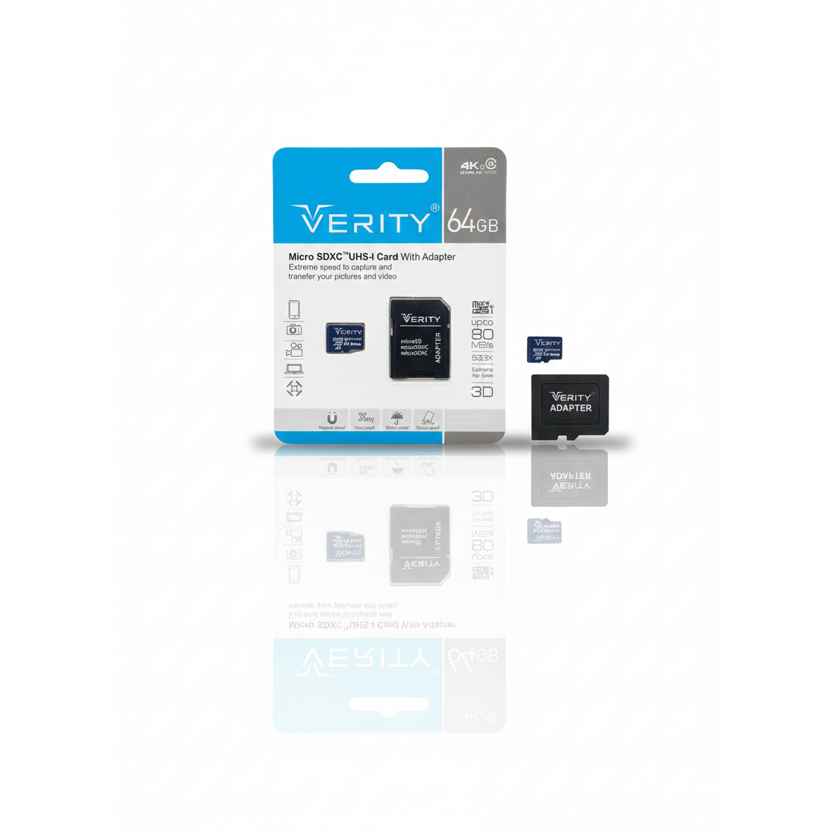 کارت حافظه 64 گیگابایت وریتی مدل Micro SDXC با آداپتور