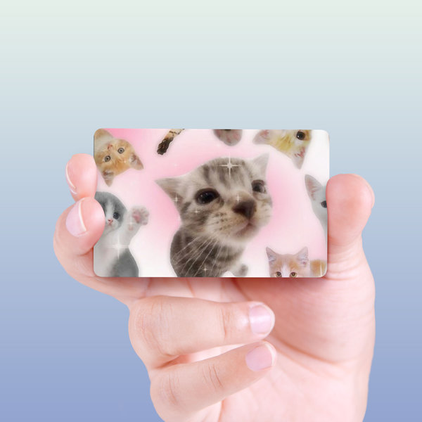 استیکر کارت Cute kitten