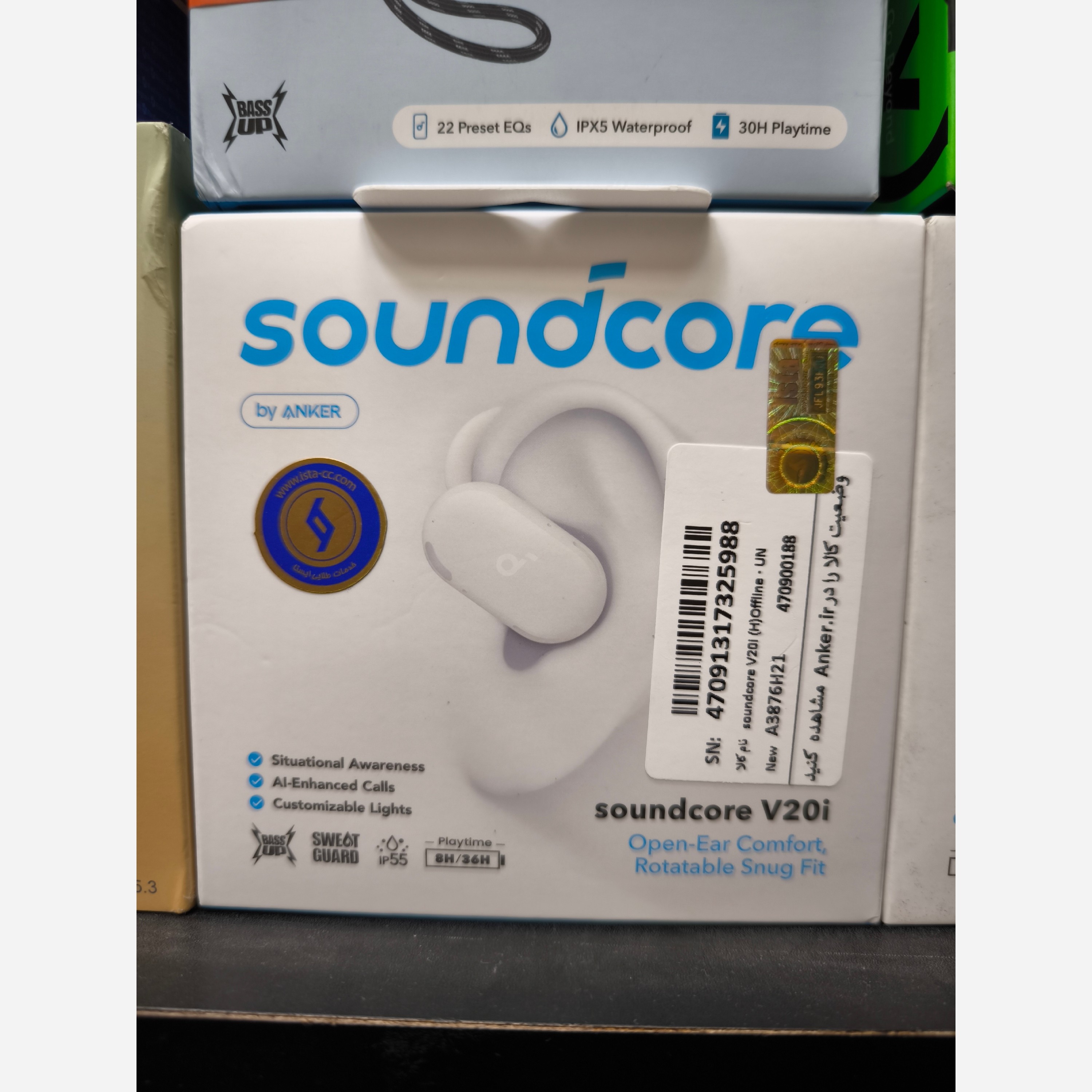 هندزفری بلوتوثی انکر Soundcore V20i اصلی، طراحی Open Ear، گارانتی دار، مناسب ورزش و مکالمه