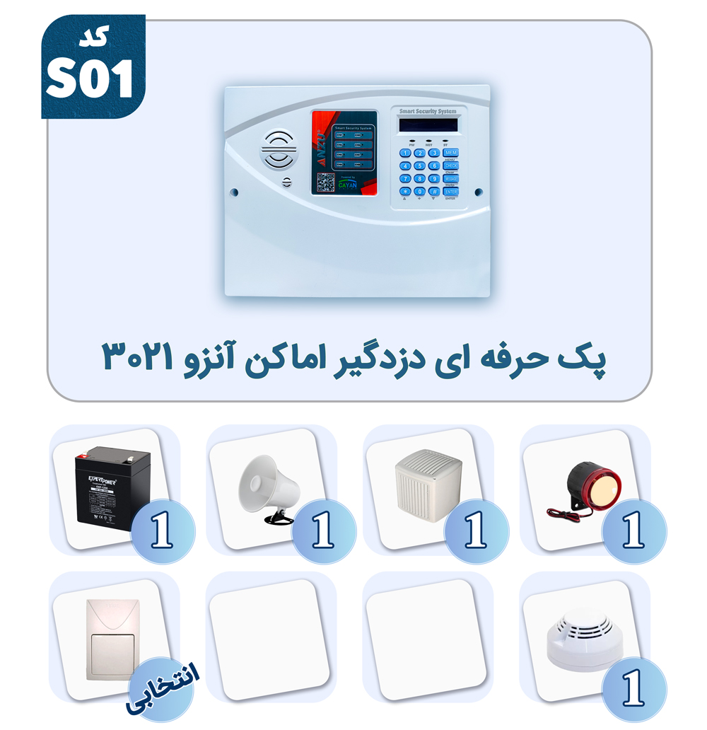 پک حرفه ای دزدگیر اماکن آنزو 3021