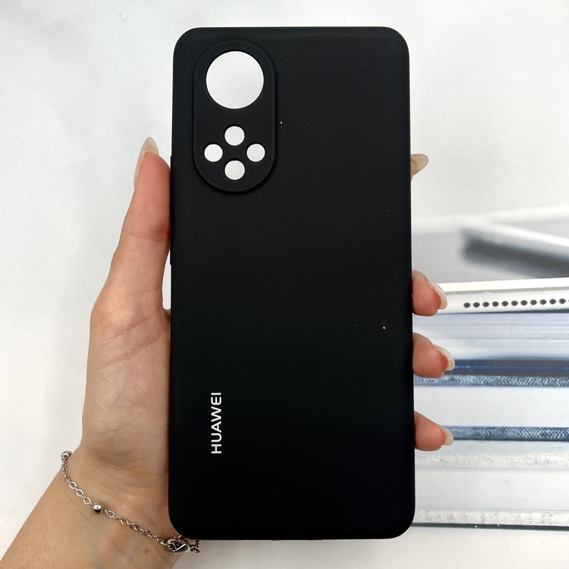 قاب گوشی Huawei Nova 9 / Honor 50 هوآوی سیلیکونی پاک کنی اورجینال داخل پارچه ای محافظ لنز دار رنگ مشکی کد 483735