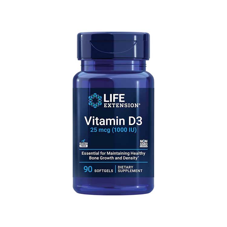 ویتامین D3 لایف اکستنشن آمریکا 90 عددی Life Extension Vitamin D3 1000IU Softgel