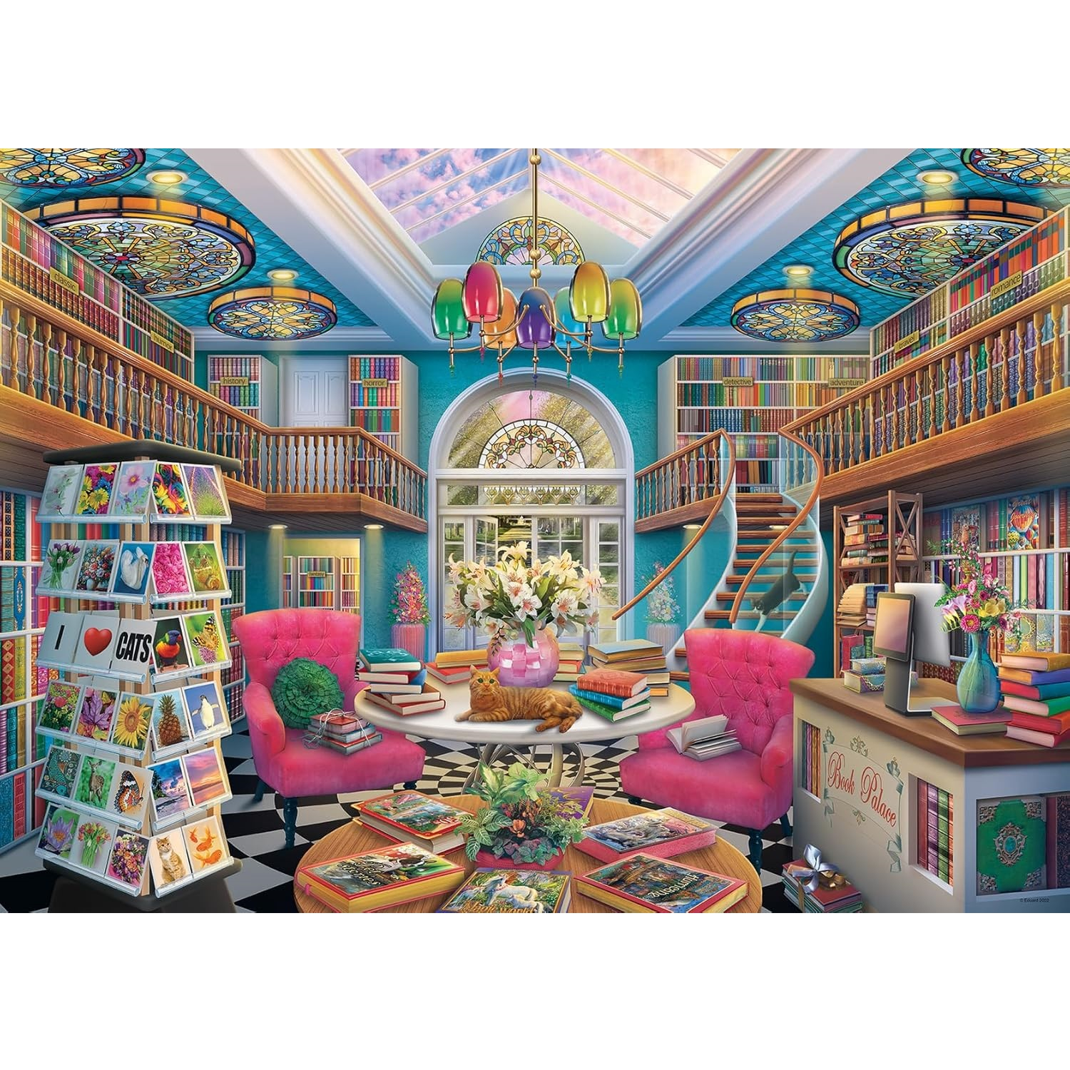 پازل 1000 تکه راونزبرگر مدل The Book Palace کد 12000167 مناسب برای بزرگسال