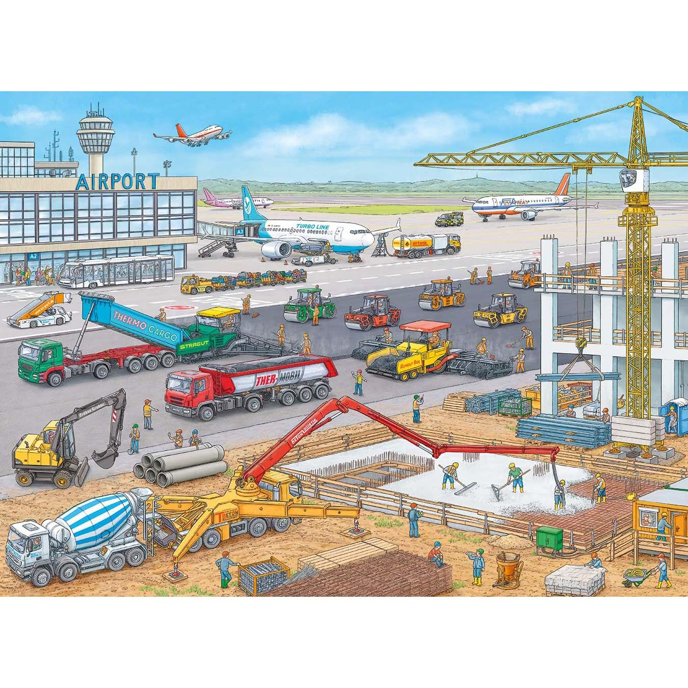 پازل 100 تکه راونزبرگر مدل Construction at The Airport کد 10624