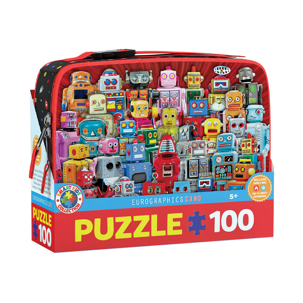 پازل 100 تکه یوروگرافیکس پازلز مدل 9100-5827 Robots Lunch Bag