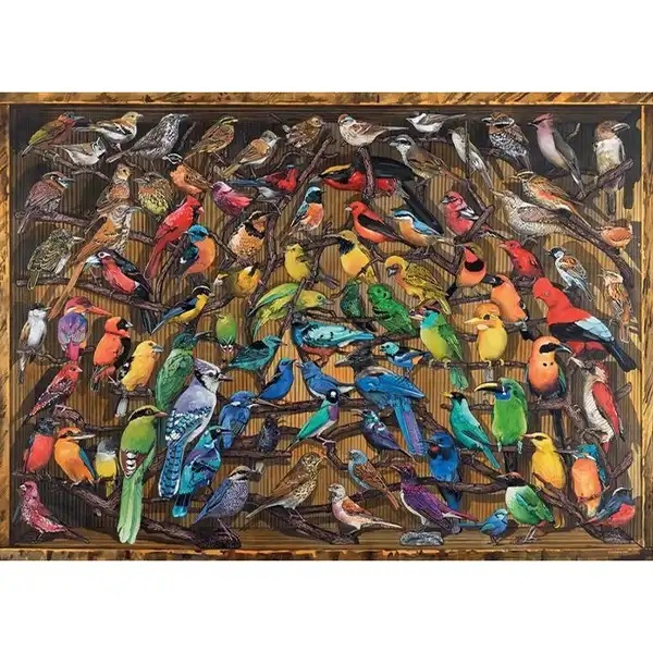 پازل 1000 تکه راونزبرگر مدل Rainbow of Birds کد 12000281 مناسب برای 14 سال به بالا