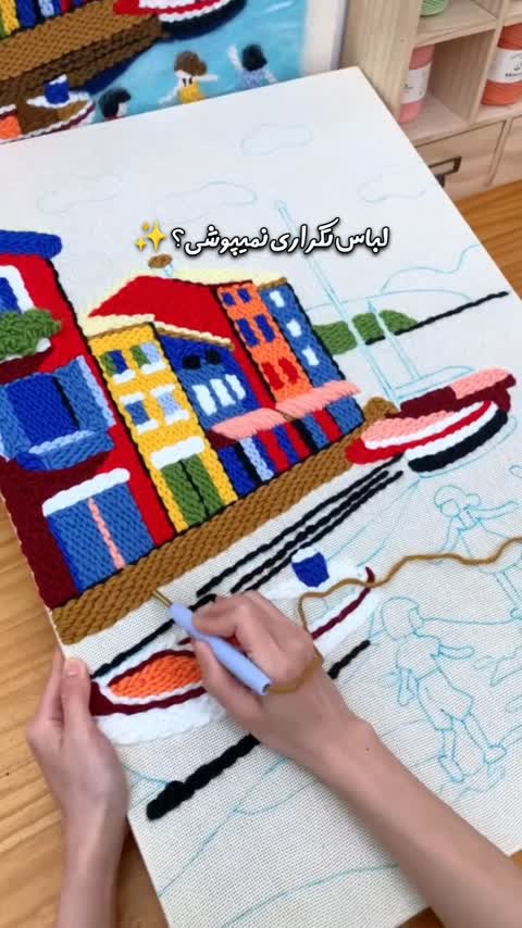 دورس باکسی داخل کرک با طرح پانچدوزی هند آف دِ کینگ (Game of Thrones) دستساز و خاص