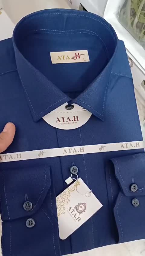 پیراهن مردانه سرمه ای روشن تترون درجه یک
