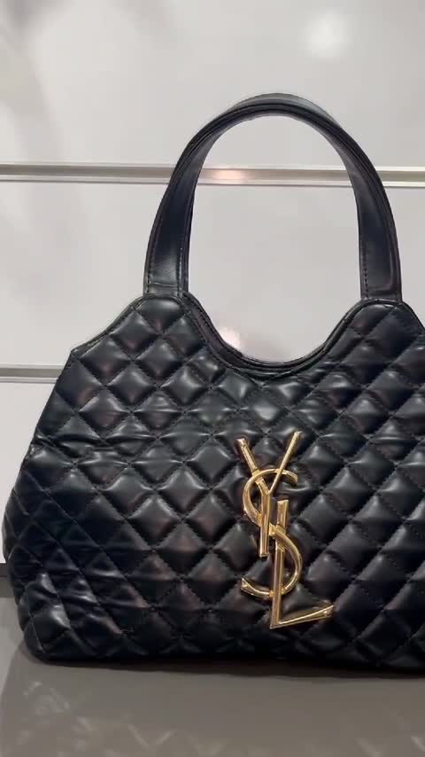 کیف مجلسی زنانه YSL مدل کوئیتینگ (Quilting) رنگ مشکی