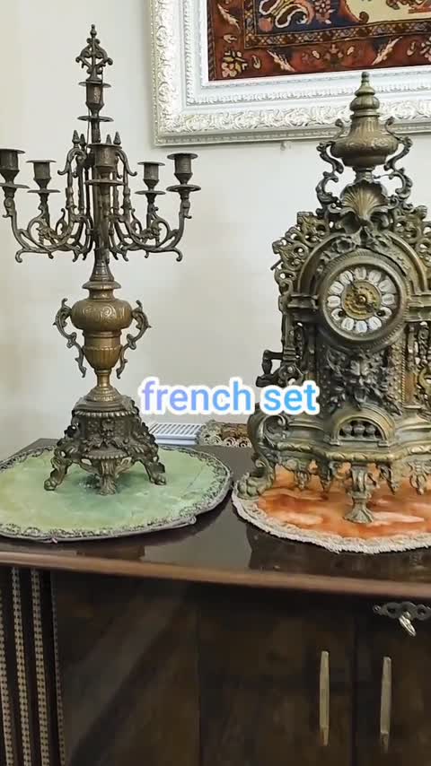 ست ساعت و شمعدان فرانسوی 