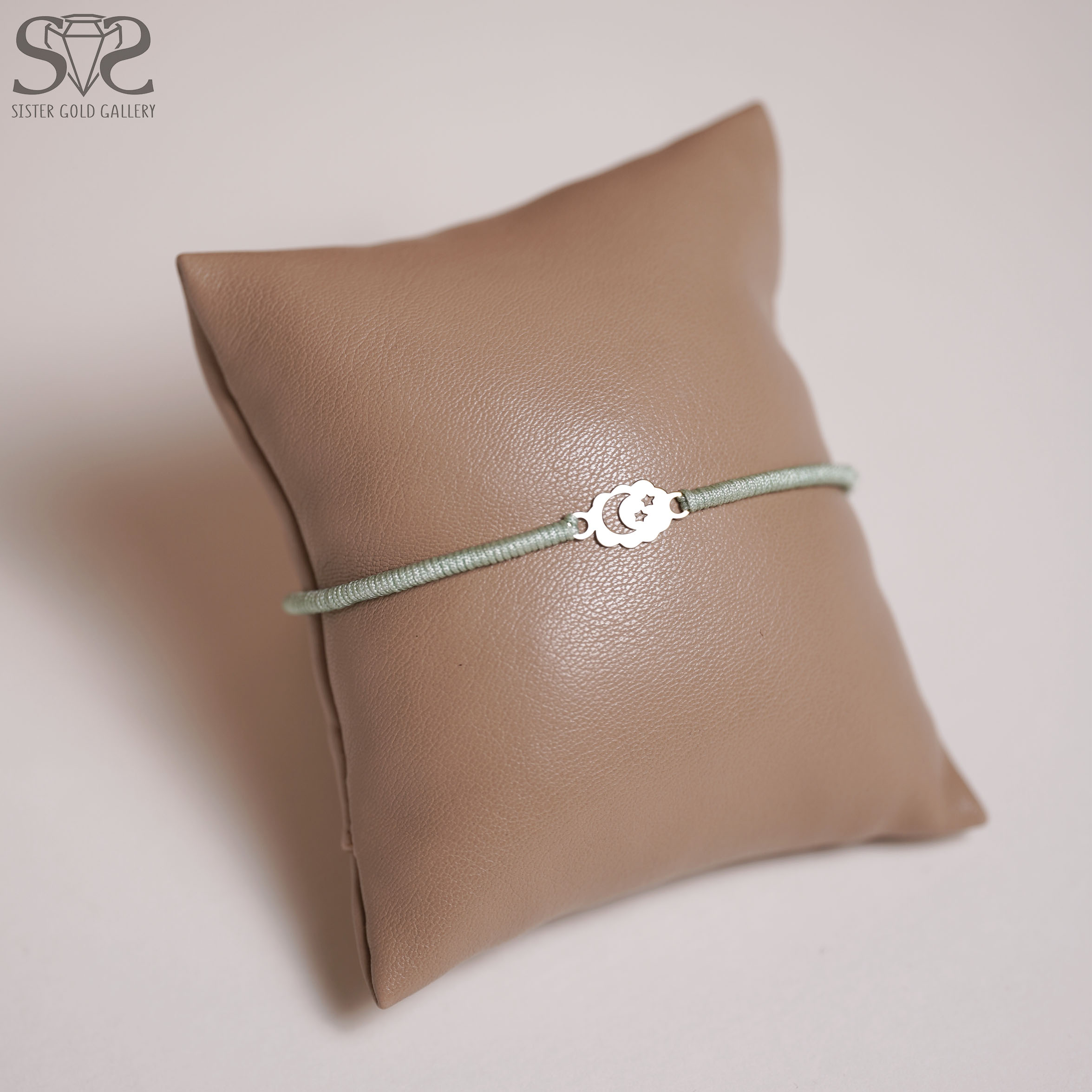 دستبند طلا ابری ماه و ستاره کد s-2396