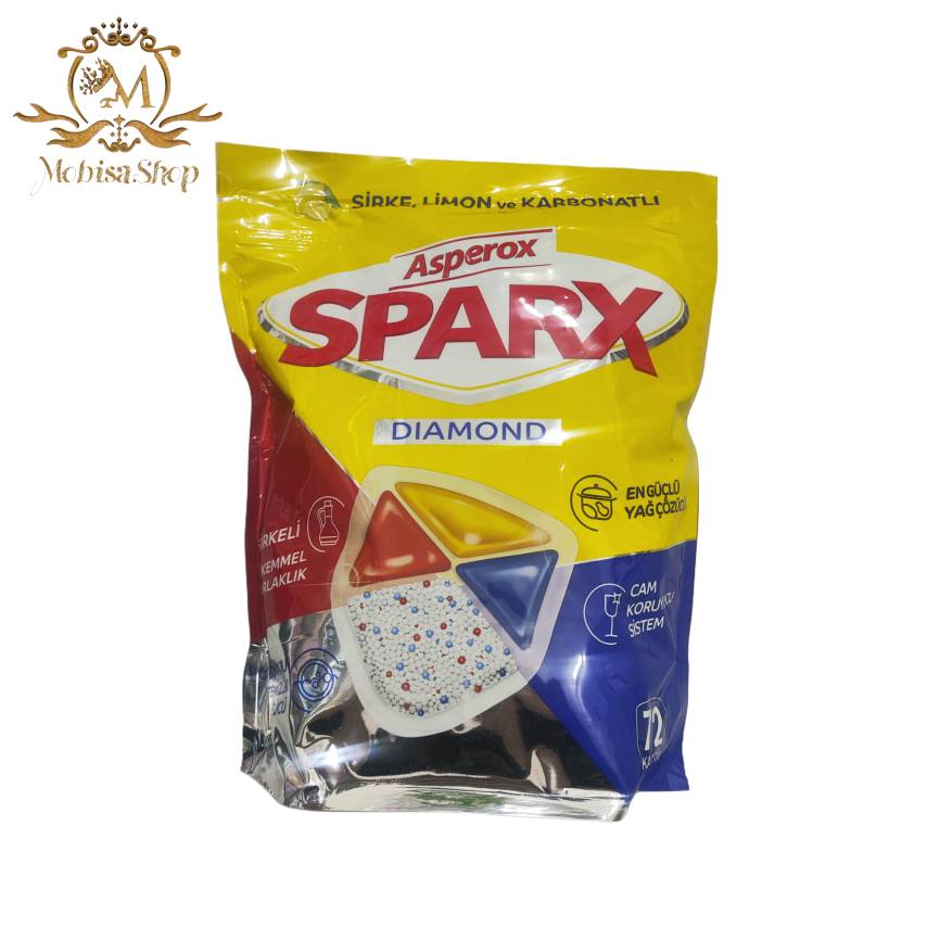 قرص ماشین ظرفشویی آسپروکس Asperox مدل دیاموند بسته 72 عددی