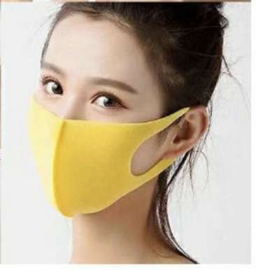 ماسک پیتا ژاپن بسته 3 عددی نانو رنگ زرد